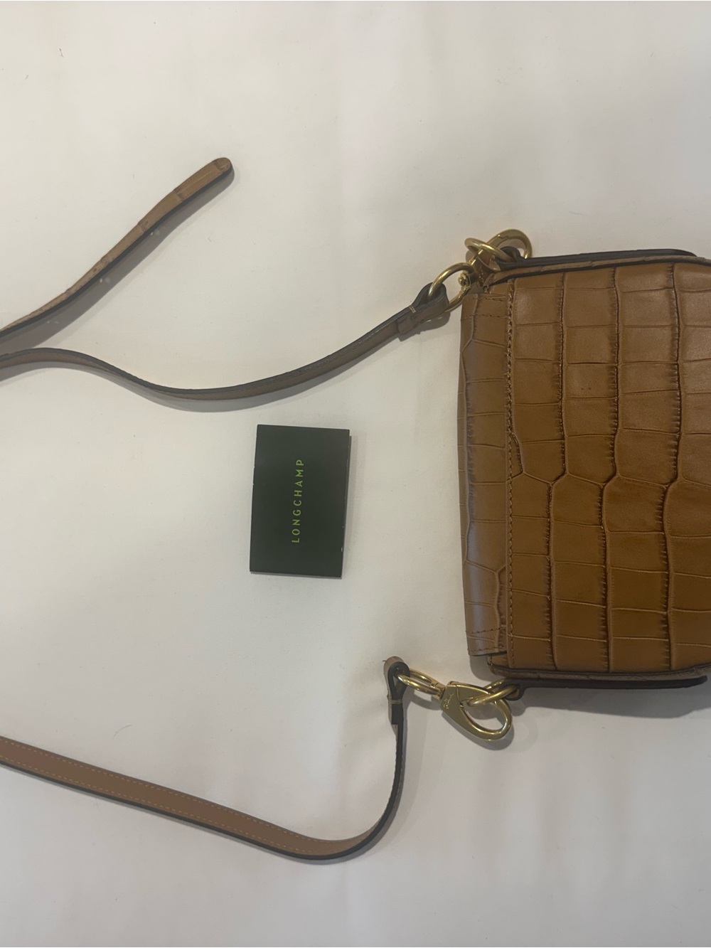 Longchamp Cavalcade croc-embossed leather shoulder bag - Picture 2 of 5